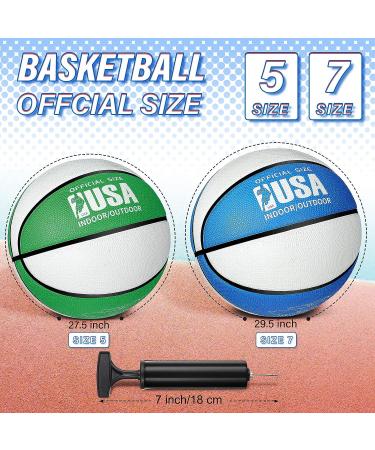 Libima 6-Piece Official Size 5/7 Basketball Set with Pump - Indoor/Outdoor Colorful Rubber Balls for Game, Practice & Training - Kids to Adults - Buy Online on GoSupps.com