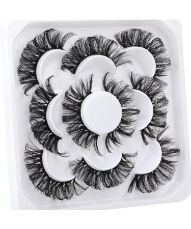 Lanflower Russian D Curl Wispy Strip Lashes - Natural Look 3D False Eyelashes Pack - Buy Online on GoSupps.com