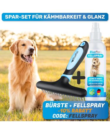 Bluepet Gloss Dance Fur Tubular De-Tunnel for Long Hair Dogs & Cats | High-Quality Dog Brushes with Dual Rows of Pins - Effortlessly Solves Knots & Matts - Buy Online on GoSupps.com