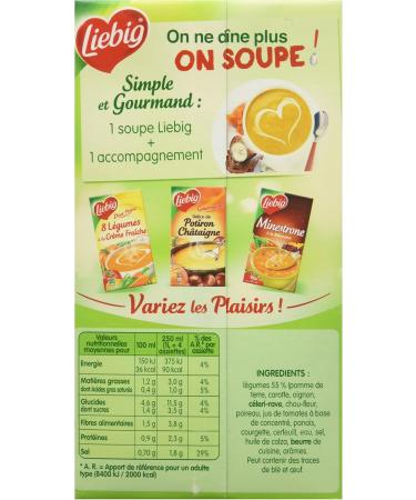 Liebig Pur Soup' Moulin of 10 Assorted Vegetables 1 L Brick - Pack of 4 - Buy Online on GoSupps.com