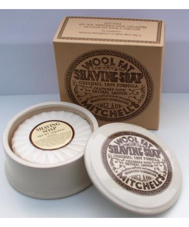 Mitchell's Wool Fat Shaving Soap in Dish - Buy Online on GoSupps.com