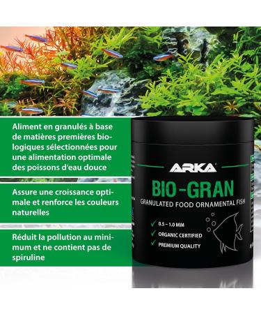 ARKA Bio-Gran - 500 ML - High quality fish food based on certified organic raw materials promotes the growth and colors of fish in any freshwater aquarium. - Buy Online on GoSupps.com