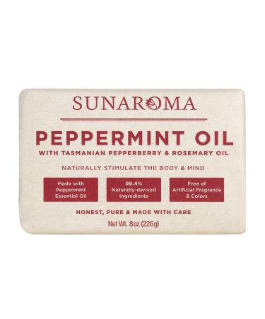 Sunaroma Peppermint Oil W/ Tasmanian Pepperberry and Alpine Rose Soap (8 Ounce)