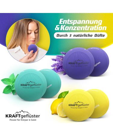 Kraftfl ster 3x Anti-Stress Balls Immediate Stress Relief with Fresh Scents | Relaxation for Body & Mind - Buy Online on GoSupps.com