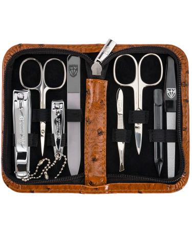 3 Swords Germany  manicure pedicure set kit (670) OSTRICH BROWN