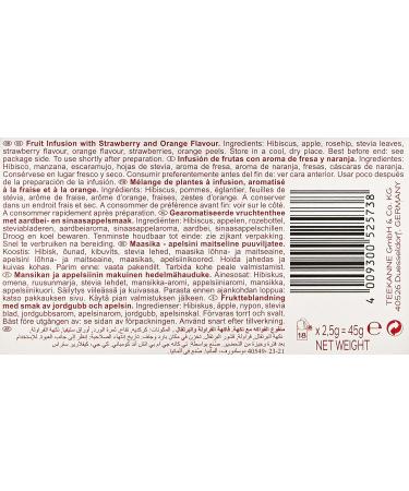 Teekanne Strawberry & Orange Cold Brew Tea Infusion - 18 Teabags - Buy Online on GoSupps.com