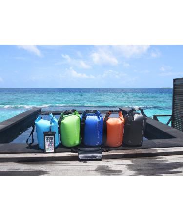 Freegrace Waterproof Dry Bags Set of 3 - 5L - Ideal for Swimming, Kayaking, Rafting & Boating - Black - Includes Waist Pouch & Phone Case - Buy Online on GoSupps.com