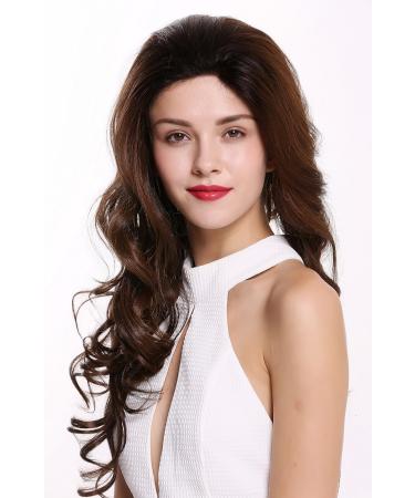 WIG ME UP RGF-5547-LF-OP2/430 Women's Lace Front Wig - Dark Brown Red Balayage Mix Long Wavy Hair - Buy Online on GoSupps.com