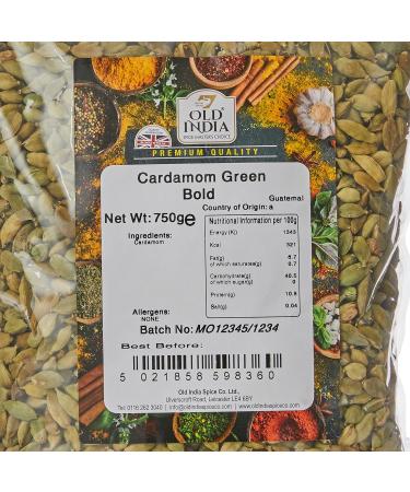 Old India Cardamom Green Bold 750g - Premium Quality Spice for Culinary Delights - Buy Online on GoSupps.com