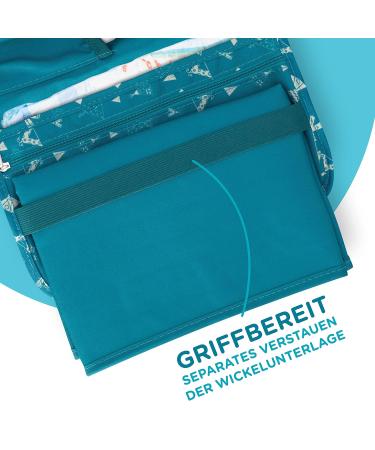 Jubi Diaper Bag with Changing Mat | Compact & Stylish Green Diaper Bag with Teepees for On-the-Go Parents - Buy Online on GoSupps.com