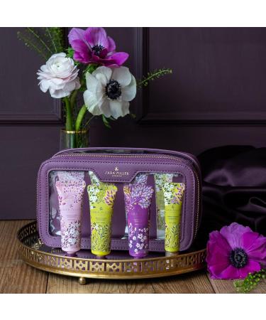 Sara Miller Beauty Haveli Garden Travel Bag Set | 30ml Body Wash 30ml Hand Cream 30ml Body Cream & 15ml Lip Gloss | Cruelty Free & Vegan Friendly | Travel Friendly Sizes - Buy Online on GoSupps.com