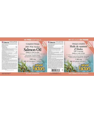 100% Wild Alaskan Salmon Oil 1300 mg Complete Omega. Bonus Size 220s - Buy Online on GoSupps.com