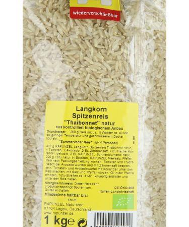 Rapunzel Long grain pointed rice natural 1 x 1 kg - Buy Online on GoSupps.com