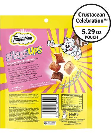 TEMPTATIONS ShakeUps Clucky Carnival Cat Treats - Crunchy and Soft - Lobster, Crab, Shrimp Flavors - 5.29 Ounce Pack - Buy Online on GoSupps.com