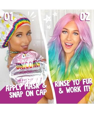 Bear Fruits Magic Moisturising Hair Mask & Unicorn Cap - 20 ml Pack | Shop Internationally - Buy Online on GoSupps.com