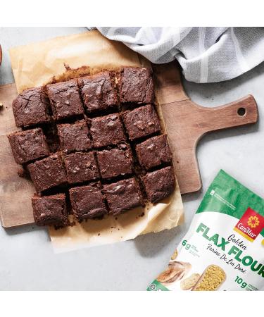 CanMar Golden Flax Flour Fiber-Rich from Flax Seeds (500g) with Protein Omega 3-6 Calcium - Gluten-Free Nut-Free Non-GMO - Breakfast Essentials for Pancakes Breads Cookies & More - Buy Online on GoSupps.com