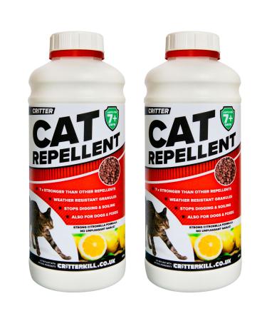Critter Cat And Dog Repellent | 650g Covers 216m2 | Long Lasting Protection | Professional Strength (Twin Pack 2x 650g)