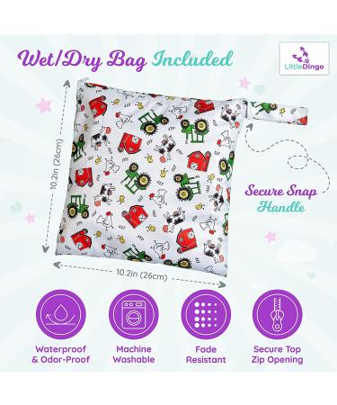 LittleDingo Reusable Cloth Diapers Bundle with Bamboo Inserts and Wet Bag - Autumn Animal Theme - Buy Online on GoSupps.com