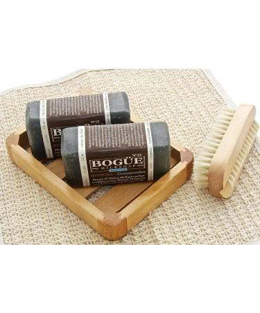 BOGUE Goat Milk Soap Gift Set - BESPOKE N 13 GreaseMonkey X2 - Exfoliating Soap Bars with Orange, Petigrain & Vetiver Oils - Sisal Nail Scrubber & Tray - Ideal for Removing Grease, Smells, and Healing Cuts - Buy Online on GoSupps.com