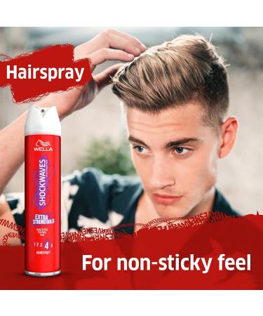 Wella Shockwaves Extra Strong Hold Control Hairspray 250ml (Pack of 2) 250 ml (Pack of 2) - Buy Online on GoSupps.com