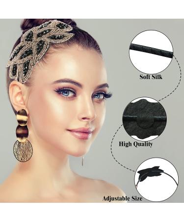 1920s Headbands for Women Vintage Fascinator 1920s Accessories for Ladies(Leaf-Gold) - Buy Online on GoSupps.com