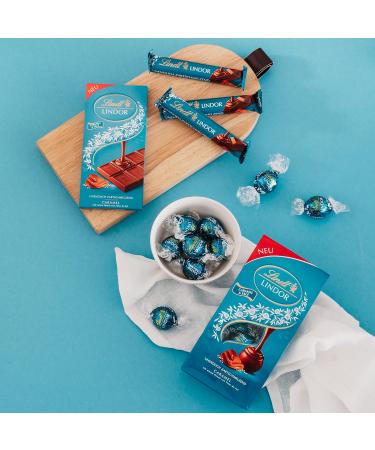 Lindt Lindor Salted Caramel - 1kg Milk Chocolate Balls | 80 Gourmet Chocolate Treats | Perfect Gift Box - Buy Online on GoSupps.com