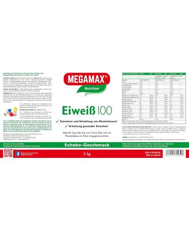 Megamax Protein Chocolate 5 kg - High-Quality Whey & Milk Protein for Muscle Building Low Carb Aspartame-Free Ideal for Baking & Shakes - Buy Online on GoSupps.com