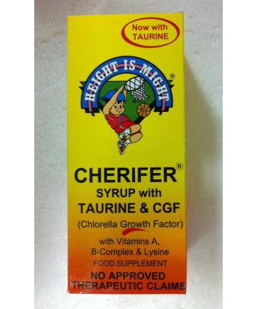 3 CHERIFER Syrup with Chlorella Growth Factor Taurine & Lysine (3 x 120ml)