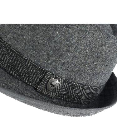 Ascentix Men's Fedora - Classic Wool Blend with Herringbone Band - Large Grey - Buy Online on GoSupps.com