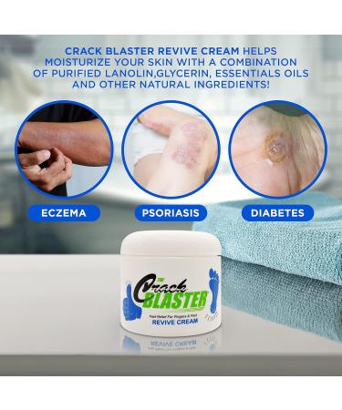 Buy Dry Skin Lanolin Cream - Heal Cracked Heels Elbows & Soft Hands | Crack Blaster Revive - Fast International Shipping - Buy Online on GoSupps.com