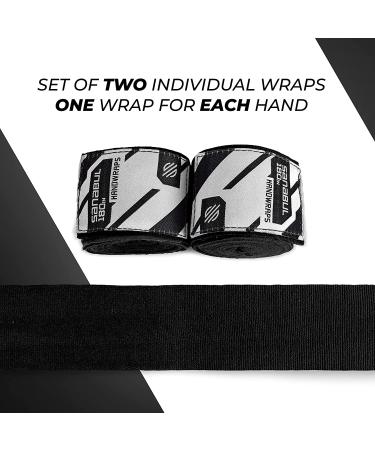 Sanabul Professional 180 Elastic Handwraps for Boxing Kickboxing MMA - Black 180 - Buy Online on GoSupps.com