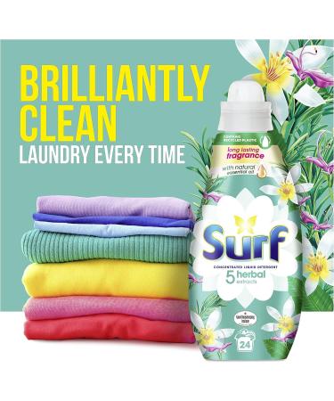 Surf Concentrated Liquid Laundry Detergent with 5 Herbal Extracts & Essential Oils - Lavender Scent, 648ml (24 Washes) - Buy Online on GoSupps.com