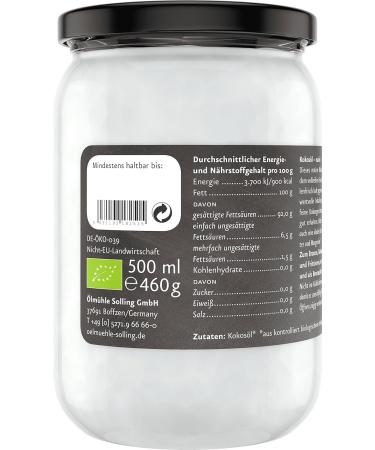  lm hle Solling Organic Virgin Coconut Oil (500 ml) - Premium Quality 1 Pack for Healthy Cooking & Baking - Buy Online on GoSupps.com