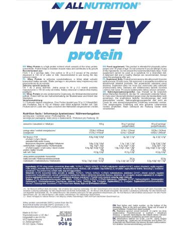 ALLNUTRITION Whey Protein 908g Pack of 1 Whey Protein Powder Muscle Building with Branched Amino Acids BCAA (Apple Pie) - Buy Online on GoSupps.com