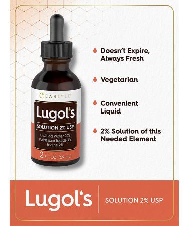 Carlyle Lugol's Iodine Solution 2% - 2 oz | High-Quality Iodine Supplement - Buy Online on GoSupps.com