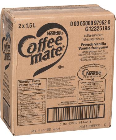 Coffee Mate Liquid Coffee Creamer Lactose Free French Vanilla No Refrigeration 1.5 Liter Pump Bottle (2-Pack) French Vanilla 2x1.5L - Buy Online on GoSupps.com