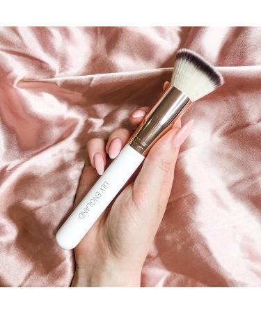 Rose Gold Kabuki Brush for Makeup - Professional Flat Top Foundation Brush for Blending Liquid, Cream, and Powder - Cruelty-Free by Lily England - Buy Online on GoSupps.com