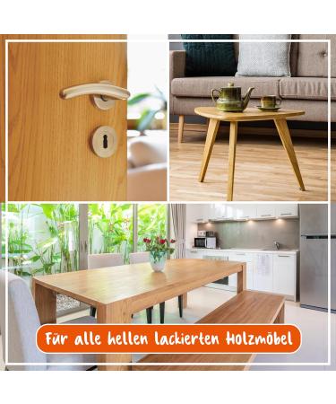 Poliboy Fix Neu Politur Hell - Premium Furniture Polish for Bright Lacquered Woods - Refreshing 2x100ml Pack with Cotton Cloth - Made in Germany - Buy Online on GoSupps.com