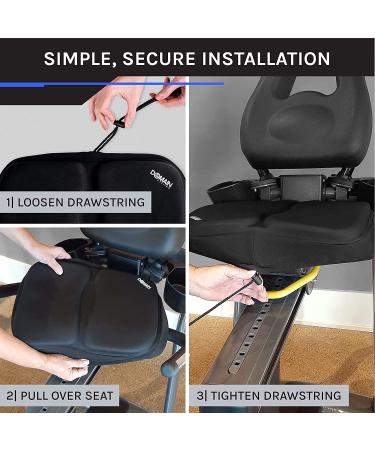 Recumbent Bike Seat Cushion - Gel Pad Exercise Cover for Stationary Spin Bicycle - 15.5 x 11.5 - Men and Women - Buy Online on GoSupps.com