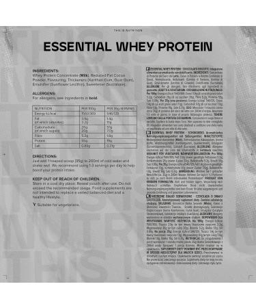Bulk Essential Whey Protein Powder Shake Chocolate Cookies 500 g 14 Servings Chocolate Cookies 500g - Buy Online on GoSupps.com