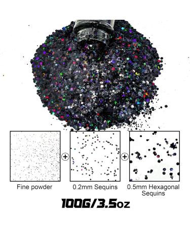 Holographic & Black Glitter for Face Body Nails | Premium Makeup & DIY Sparkle - Buy Online on GoSupps.com