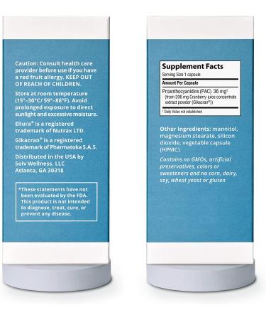 Ellura 36mg PAC (90 caps) Urinary Tract Supplement - 90 Count Pack - Highly Effective - Buy Online on GoSupps.com