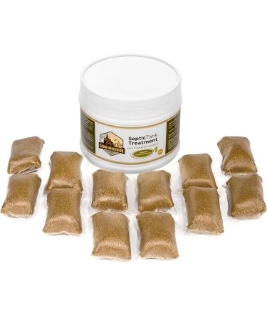 1 Year Supply Septic Tank Treatment - 12 Easy Flush Live Bacteria Packets - Prevent Sewage Backups - USA Made - Buy Online on GoSupps.com