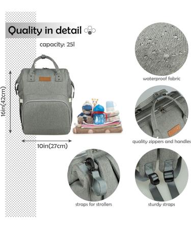 NEVEQ Wicking Pack: Waterproof Multi-Compartment Travel Backpack for Babies - Large Capacity Gray Bay Sack - Buy Online on GoSupps.com