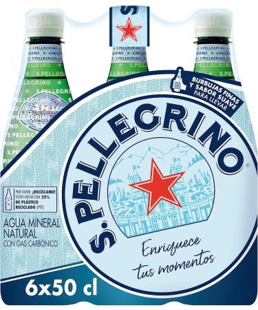 S. Pellegrino Natural Mineral Water with Gas 4 Packs of 6 x 50 cl 24 Bottles - Buy Online on GoSupps.com