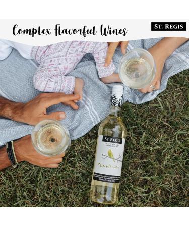 St. Regis Chardonnay & Ros 2 Pack 750 mL (2 x 750 mL Per Bottle) - Twice The Deal - Non Alcoholic Wine - Low Carb and Low Sugar - Ideal Wedding Gifts - Enjoy Life and Flavorful Wine - Buy Online on GoSupps.com