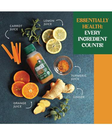 Gourmanity Organic Peruvian Ginger Shots with Turmeric Orange and Carrot Juice for Added Wellness Easy Grab & Go Ginger Shots Bottles No Additives or Fillers (12 x 2.03oz/60 ml) - Buy Online on GoSupps.com