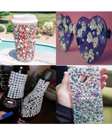 YAEISM 2000PCS Flatback Pearls Rhinestones | Multi Size Pearls for Nails | Nail Art & DIY Decoration Kit with Pickup Pencil and Tweezer (White AB) - Buy Online on GoSupps.com