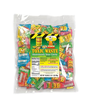 TOXIC WASTE  1 Pound Bag Assortment of Toxic Waste Sour Candy - 5 Flavors: Apple Watermelon Lemon Blue Raspberry and Black Cherry - Buy Online on GoSupps.com