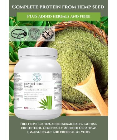 BodyFuel Hemp Protein Powder Plus 14 Superfoods - Vegan Plant Protein with Spirulina, Chlorella, Acai Berry & Alfalfa - Buy Online on GoSupps.com